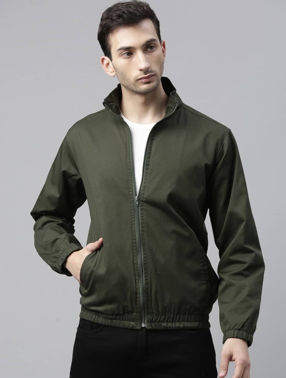 PP Kurtis Polyester Men's Casual Jacket - Olive ( Pack of 1 ) - Jackets & Coats | Buy online on ZillyBuy