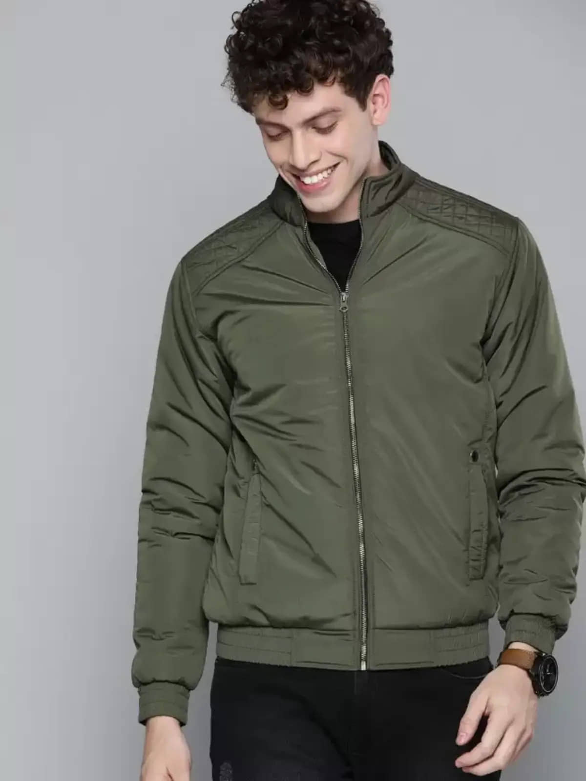 PP Kurtis Polyester Men's Casual Jacket - Olive ( Pack of 1 ) - Jackets & Coats | Buy online on ZillyBuy