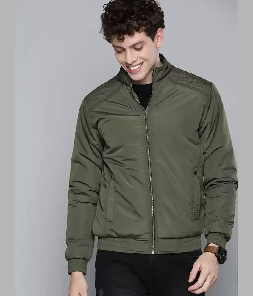 PP Kurtis Polyester Men's Casual Jacket - Olive ( Pack of 1 ) - Jackets & Coats | Buy online on ZillyBuy