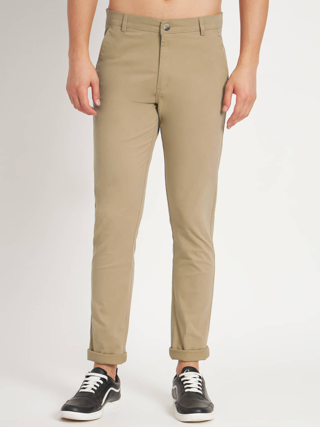 RAGZO Regular Flat Men's Chinos - Khaki ( Pack of 1 ) - Trousers | Buy online on ZillyBuy