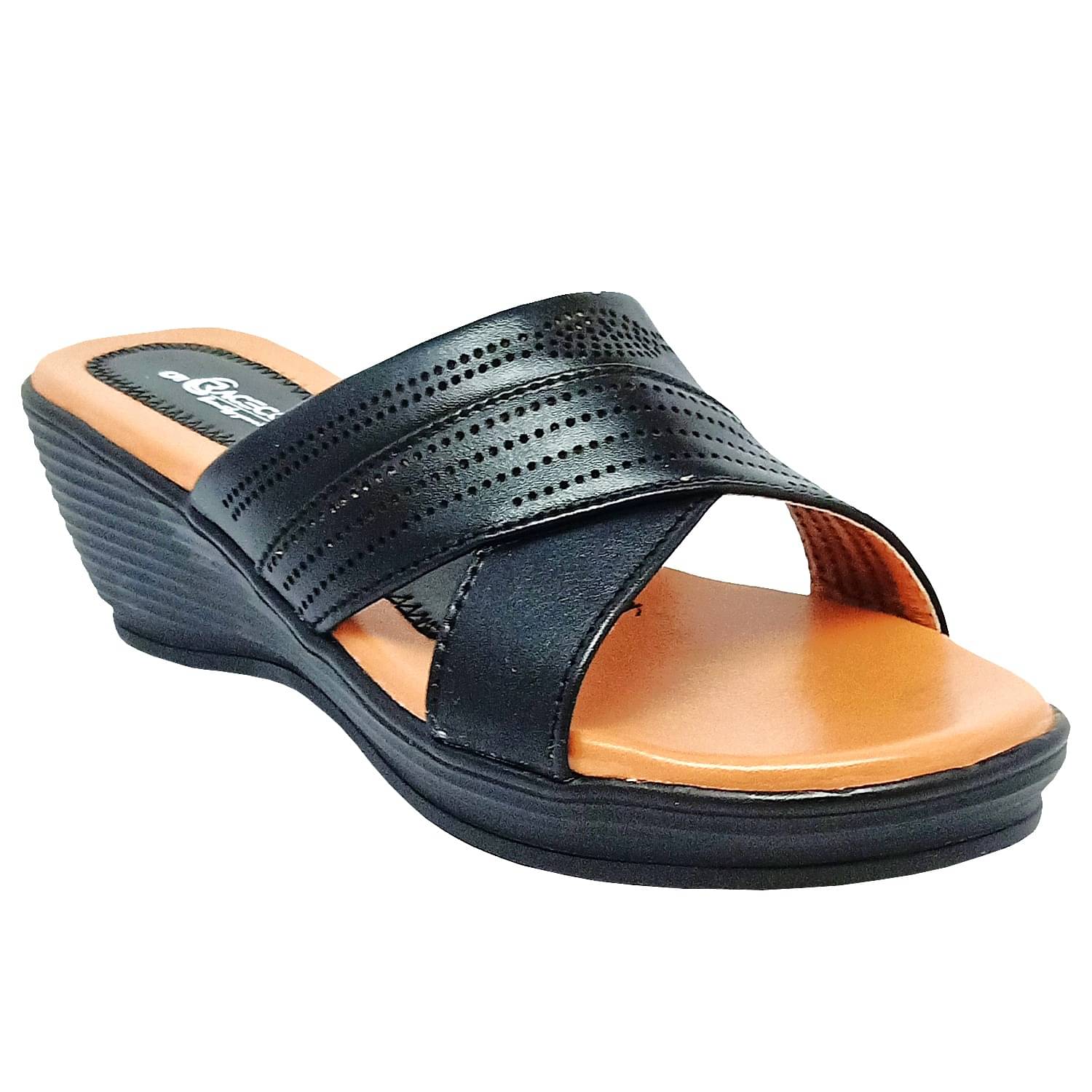     			Racecourse Black Women's Slip On Heels