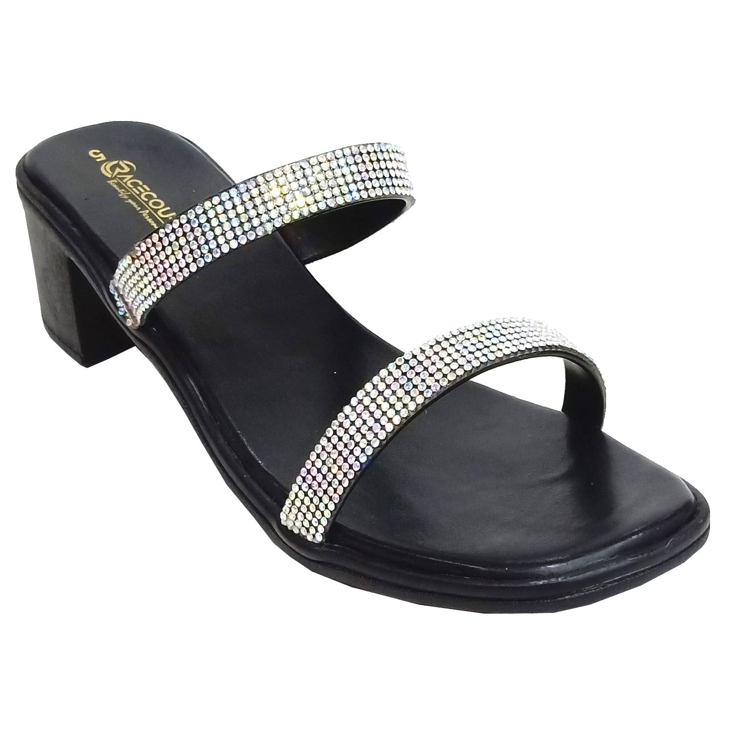     			Racecourse Black Women's Slip On Heels