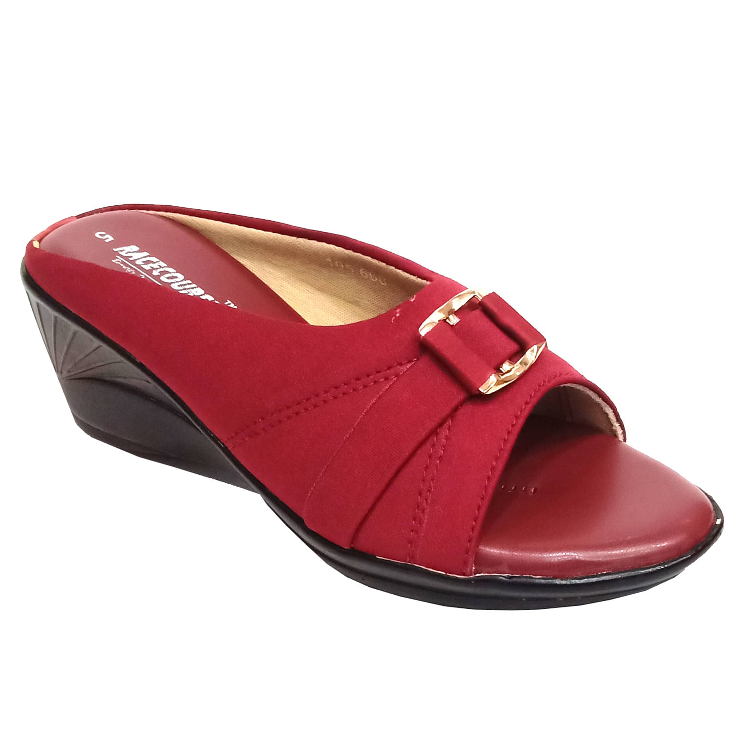 Racecourse Maroon Women's Slip On Heels Racecourse Maroon Women's Slip On Heels
