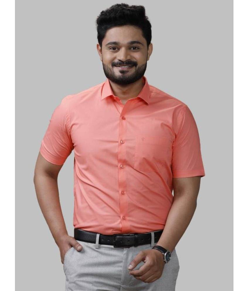 Ramraj cotton Cotton Blend Slim Fit Solids Half Sleeves Men's Casual Shirt - Pink ( Pack of 1 ) Ramraj cotton Cotton Blend Slim Fit Solids Half Sleeves Men's Casual Shirt - Pink ( Pack of 1 )