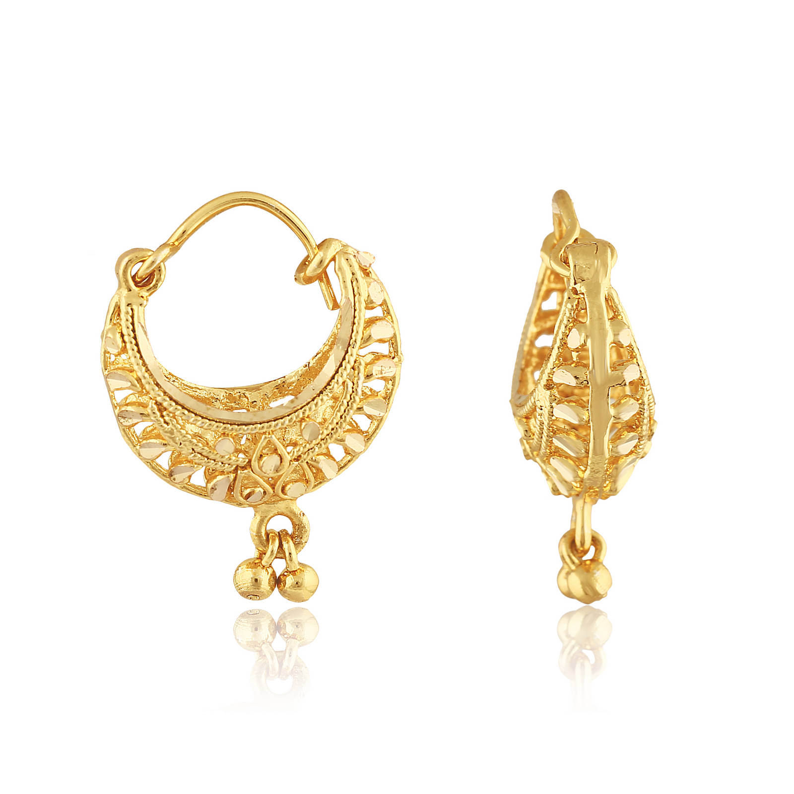     			VIVASTRI Golden Huggies Earrings ( Pack of 1 )