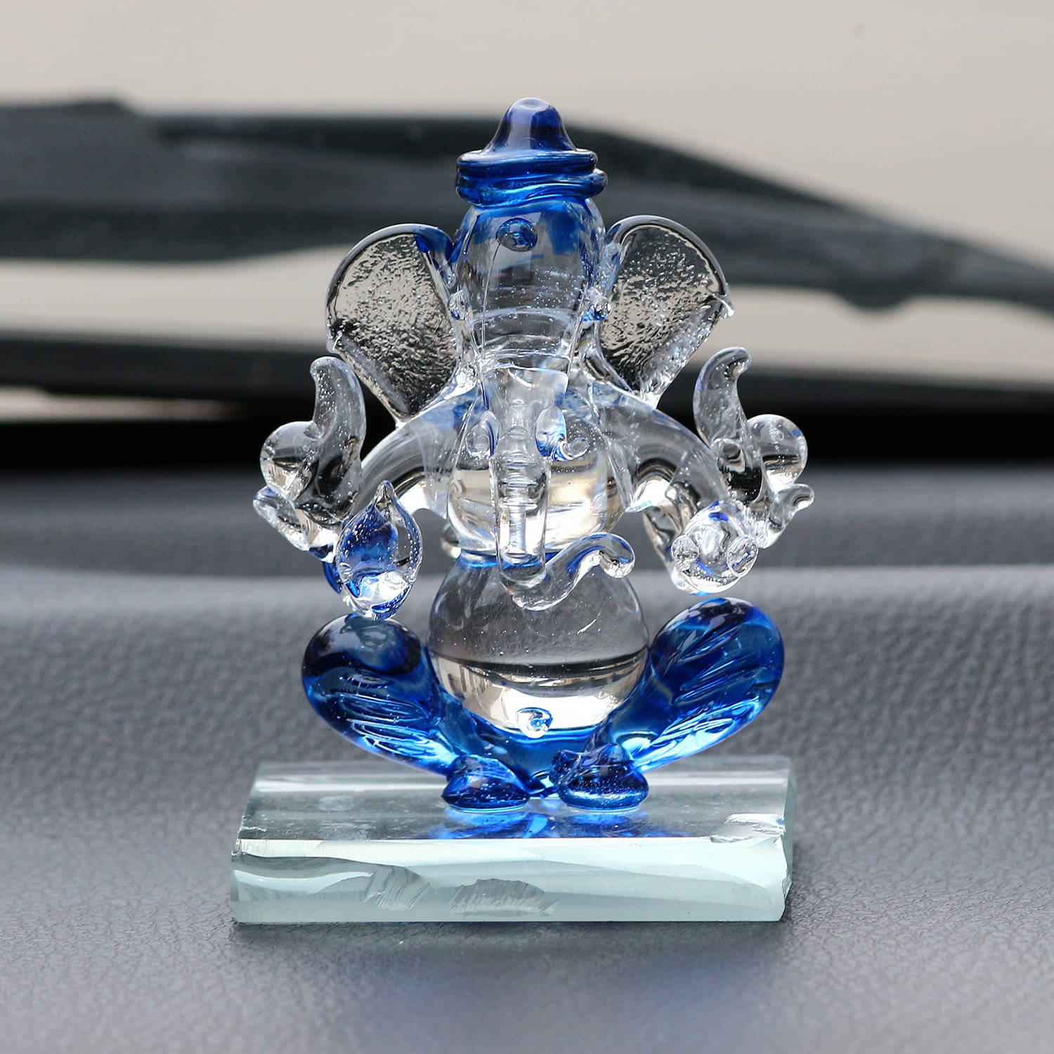 eCraftIndia Blue-Toned Textured Ganesha Figurine Showpiece eCraftIndia Blue-Toned Textured Ganesha Figurine Showpiece