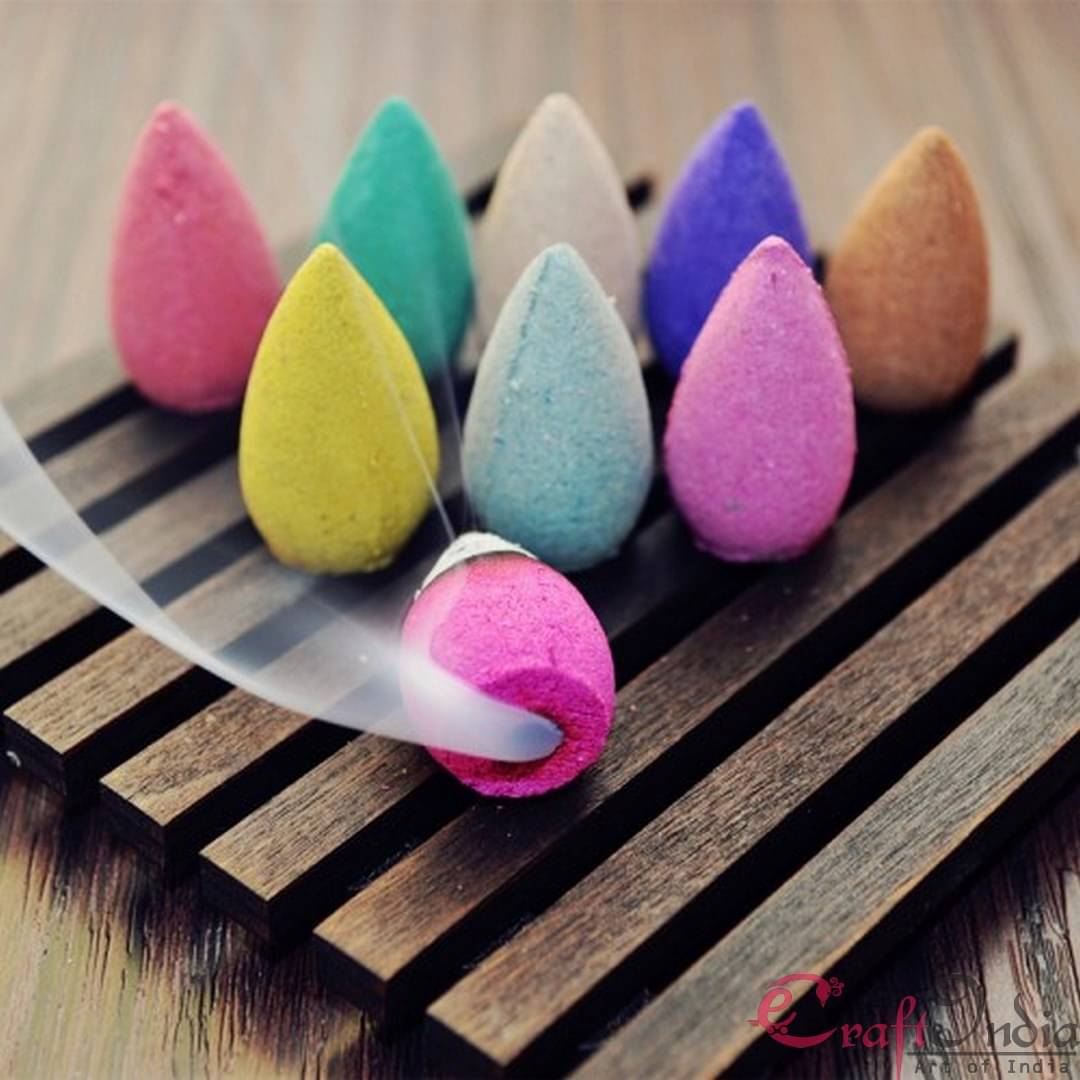 eCraftIndia Pack of 120 Backflow Incense Cones in Rose, Jasmine and Lavender Scent for Backflow Incense Burners eCraftIndia Pack of 120 Backflow Incense Cones in Rose, Jasmine and Lavender Scent for Backflow Incense Burners