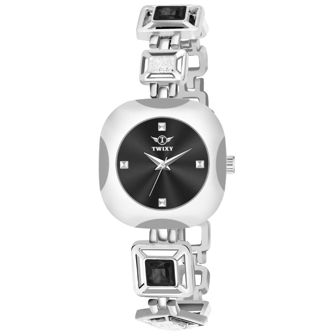     			twixy Silver Brass Analog Womens Watch