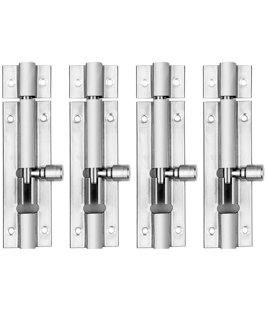 Atlantic Morden Plain Tower Bolt Window Chitkani | Door Latch Lock 4 inch for Home and Offices Doors and Windows Tower Bolt, Durable (Stainless Steel, Two Tone Silver, Pack of 4 Piece)     			Atlantic Morden Plain Tower Bolt Window Chitkani | Door Latch Lock 4 inch for Home and Offices Doors and Windows Tower Bolt, Durable (Stainless Steel, Two Tone Silver, Pack of 4 Piece)