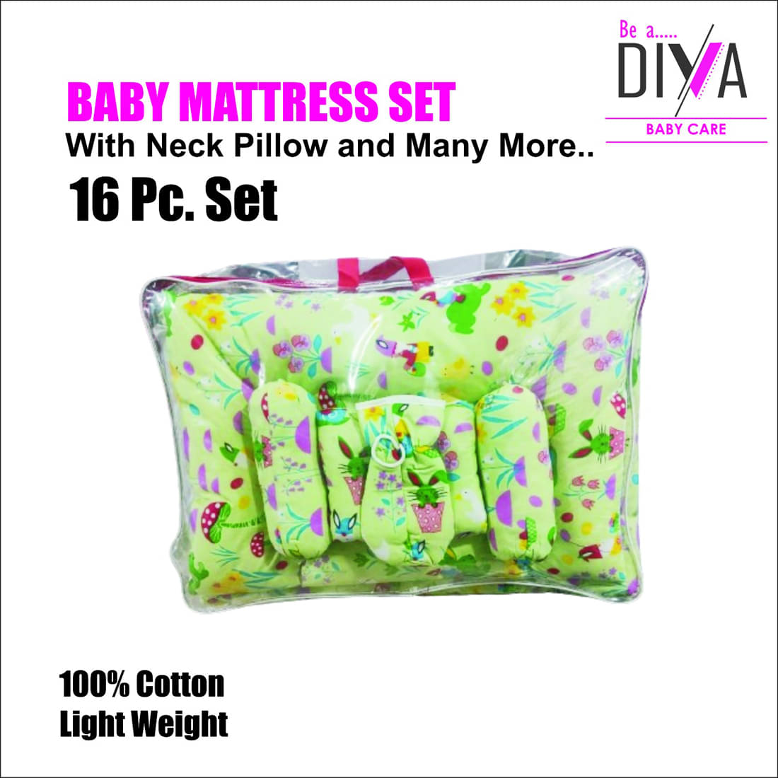     			BEA DIVA Green Cotton ( 6 or more pcs) Bedding Sets