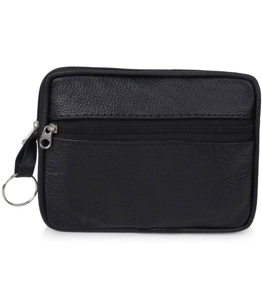     			CIMONI Black Pure Leather Wristlet