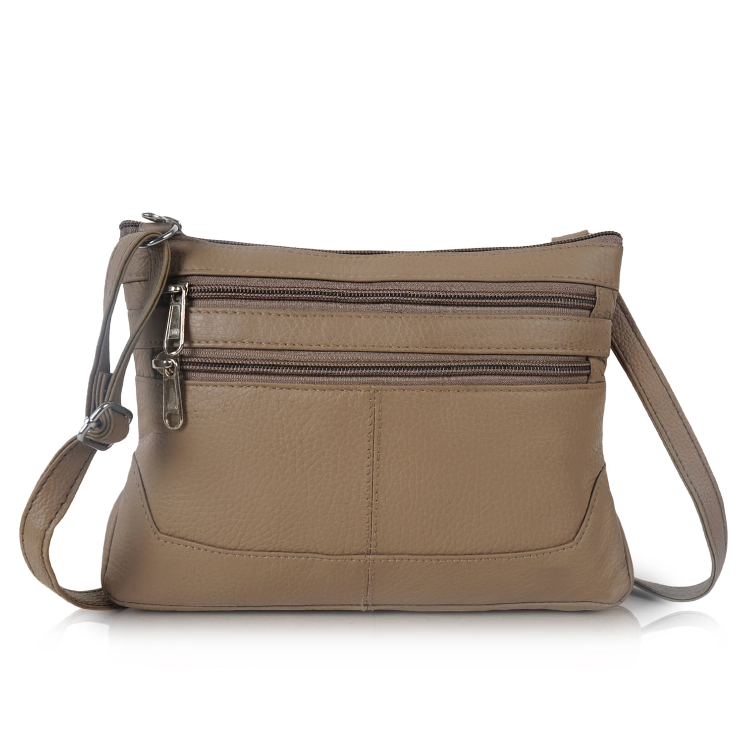     			CIMONI Sling Bag Pure Leather Set of 1 ( Brown )
