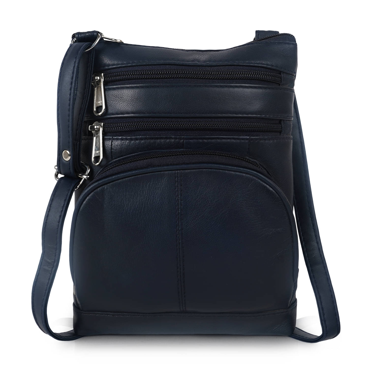     			CIMONI Sling Bag Pure Leather Set of 1 ( Navy Blue )