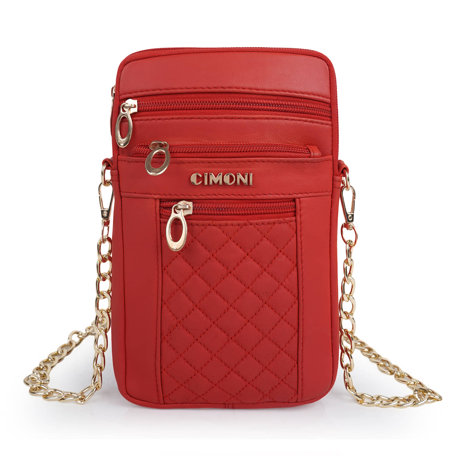 CIMONI Sling Bag Pure Leather Set of 1 ( Red ) - Handbags | Buy online on ZillyBuy
