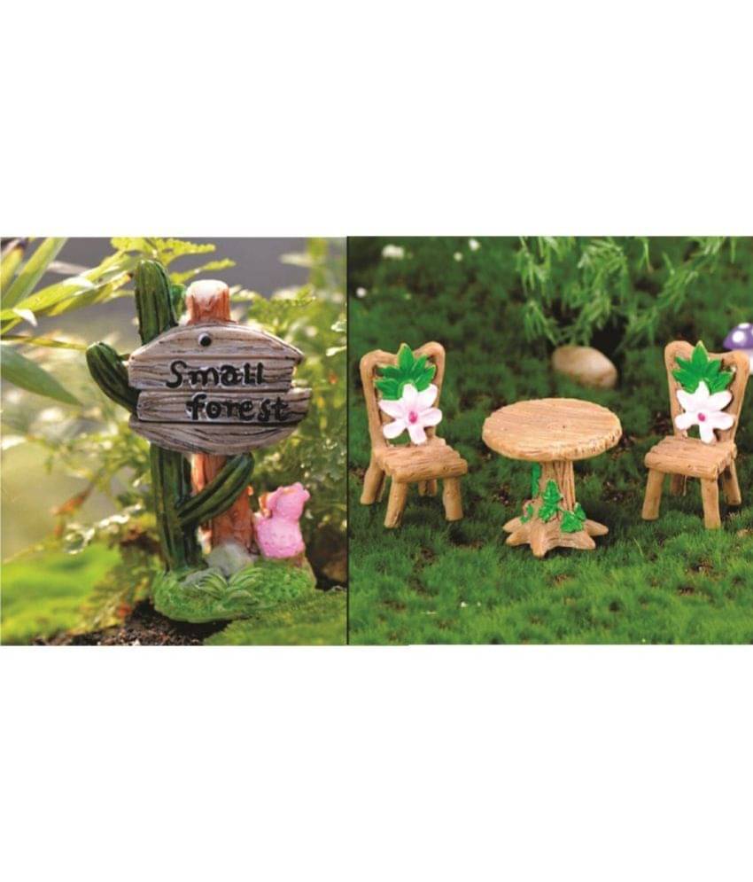Chocozone Chair & Forest Miniatures Decorative Fences Brown W     			Chocozone Chair & Forest Miniatures Decorative Fences Brown W