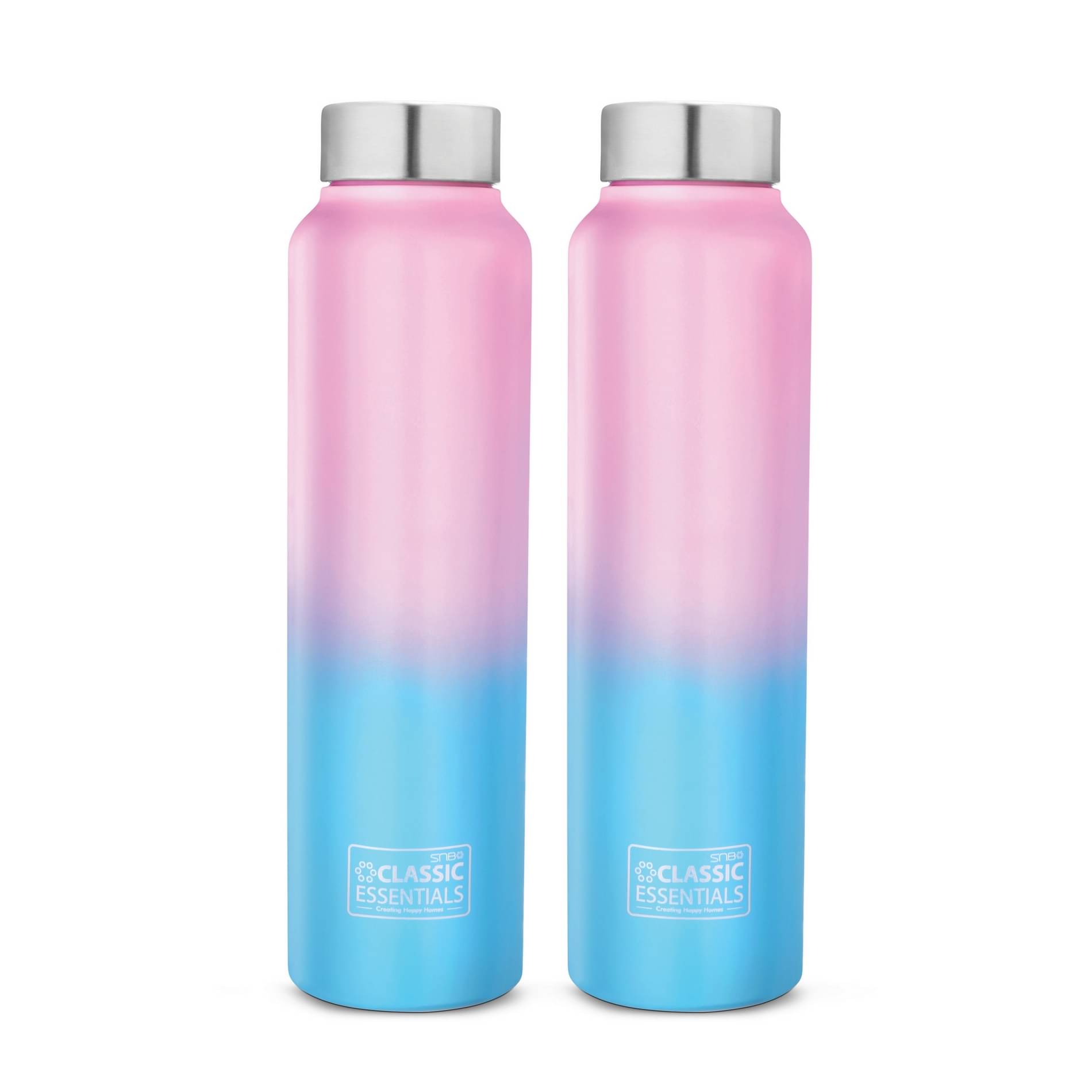     			Classic Essentials Stainless Steel Spring Hydrate Water Bottle Multicolour Water Bottle 1000 mL ( Set of 2 )