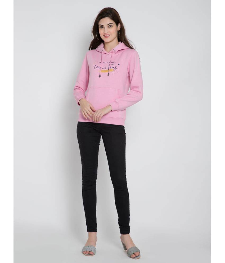     			Flosberry Fleece Women's Hooded Sweatshirt ( Pink )