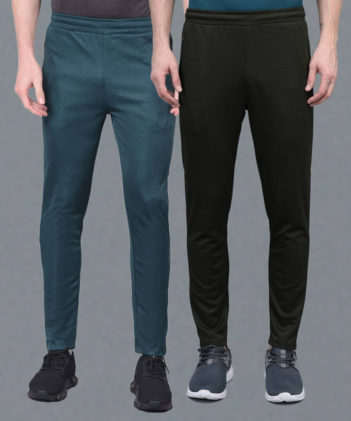     			Force NXT Multi Polyester Men's Sports Trackpants ( Pack of 2 )