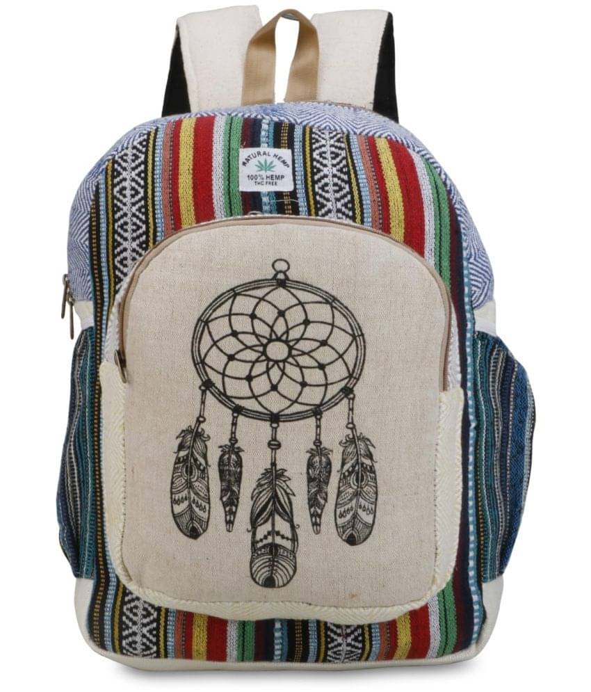     			Gau Sudh Multicolor Canvas Backpack ( 5 Ltrs )