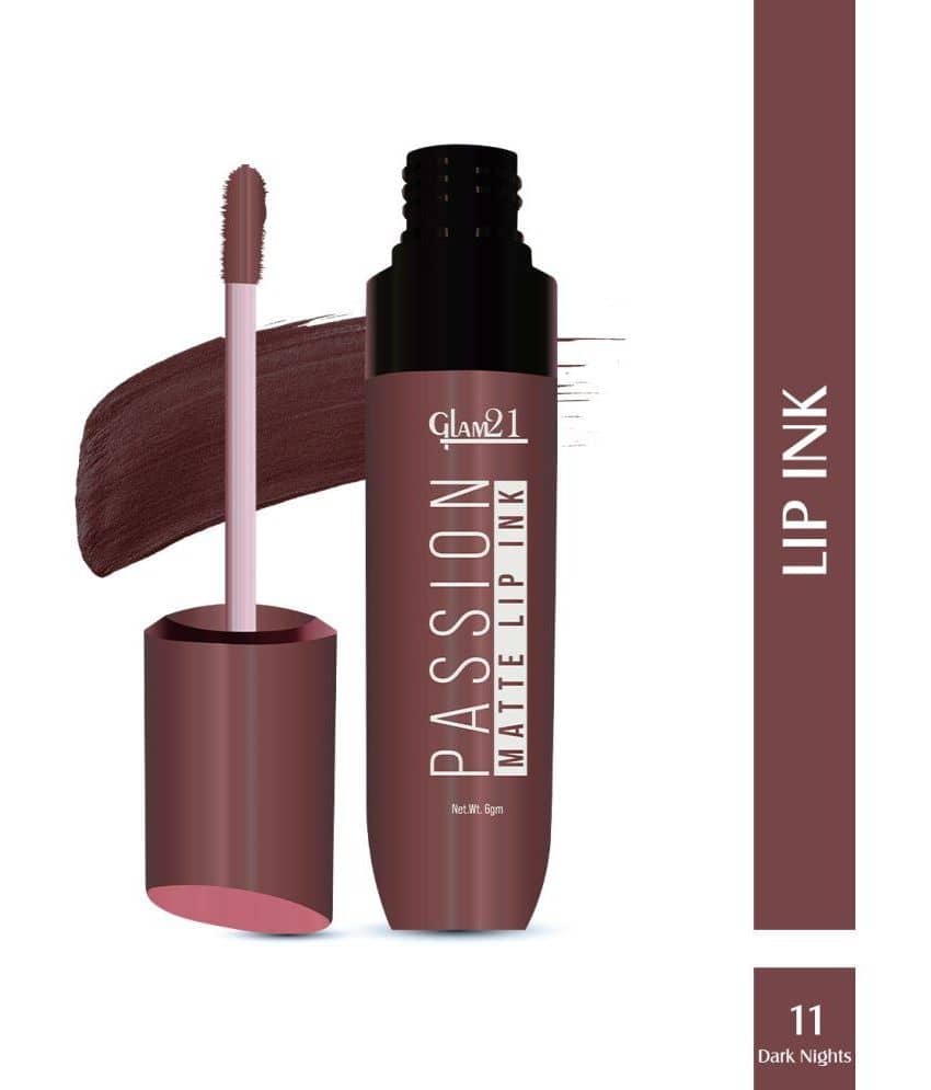 Glam21 Passion Matte Lip Ink Upto 12Hour Color Stay Lightweight & Comfortable 6gm Brick Pink-08