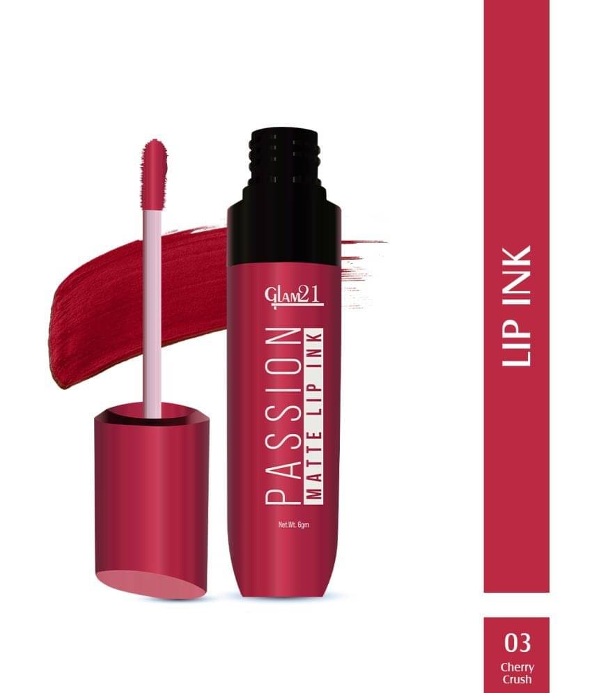     			Glam21 Passion Matte Lip Ink Upto 12Hour Color Stay Lightweight & Comfortable 6gm Cherry Crush-03