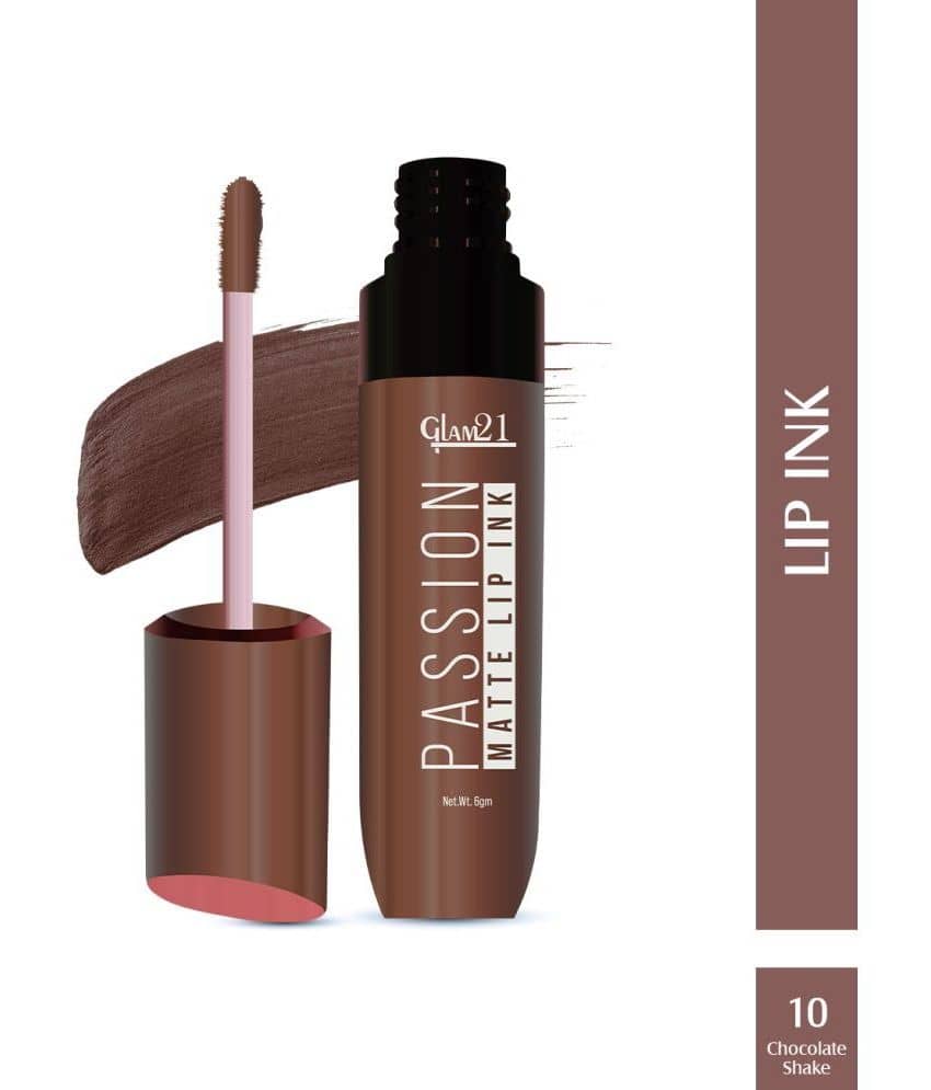 Glam21 Passion Matte Lip Ink Upto 12Hour Color Stay Lightweight & Comfortable 6gm Brick Pink-08