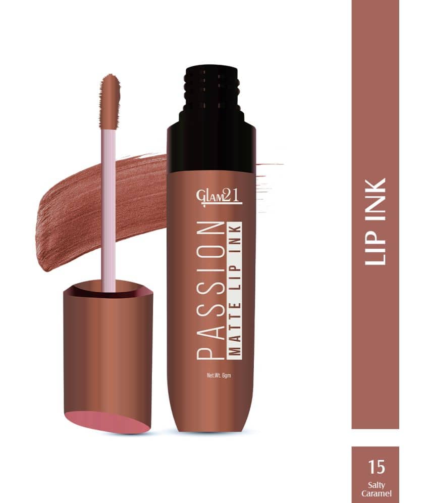 Glam21 Passion Matte Lip Ink Upto 12Hour Color Stay Lightweight & Comfortable 6gm Brick Pink-08