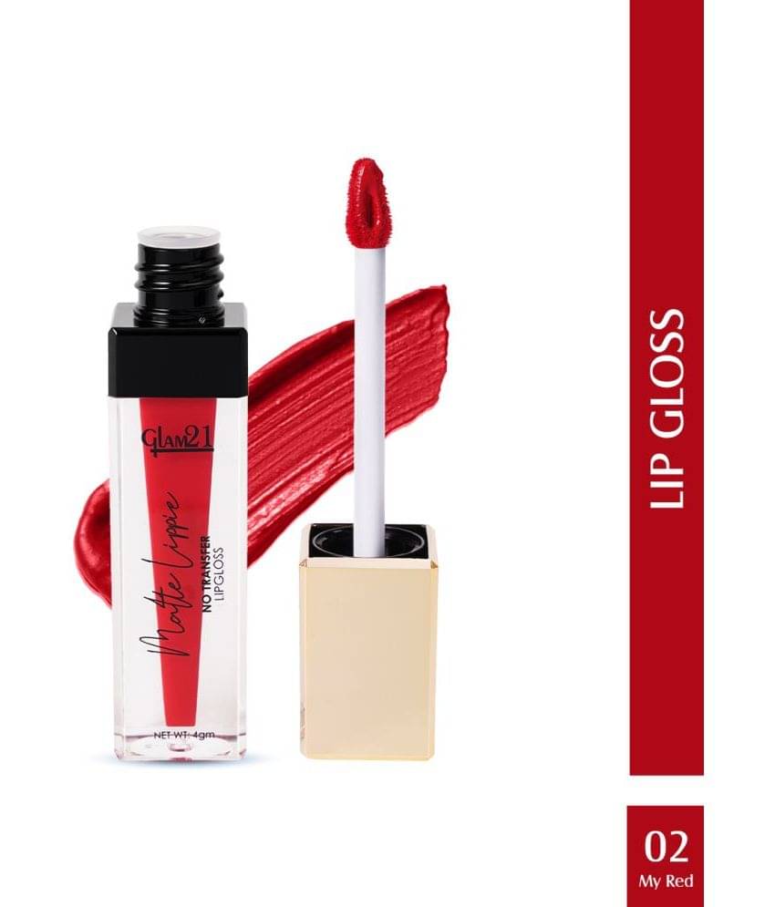     			Glam21 Matte Lippie No Transfer Lip Gloss Lightweight & Easy to Apply Matte Finish My Red02