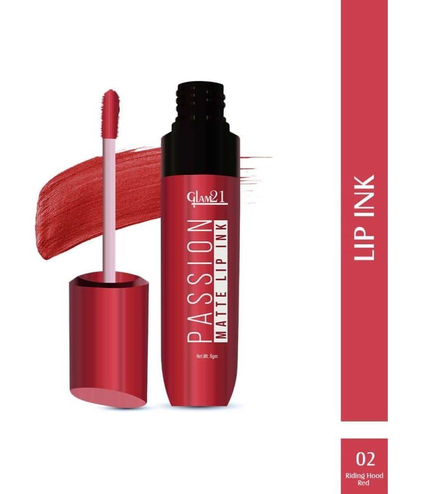 Glam21 Passion Matte Lip Ink Upto 12Hour Color Stay Lightweight & Comfortable 6gm Brick Pink-08