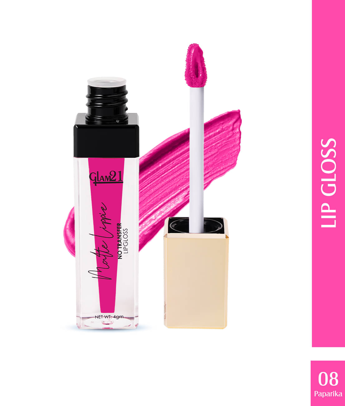     			Glam21 Matte Lippie No Transfer Lip Gloss Lightweight & Easy to Apply Matte Finish Paparika08