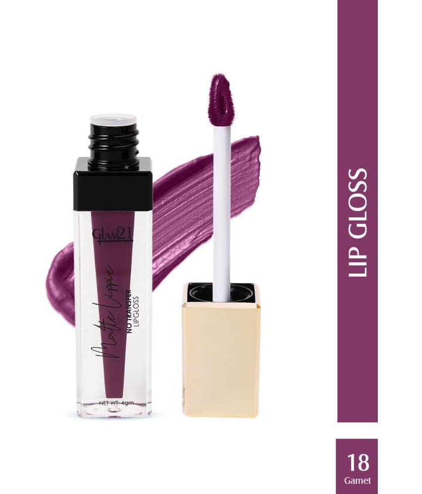     			Glam21 Matte Lippie No Transfer Lip Gloss Lightweight & Easy to Apply Matte Finish Gamet18