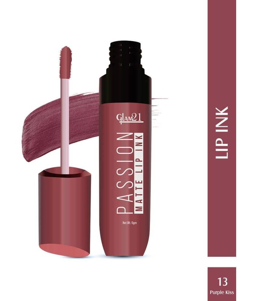 Glam21 Passion Matte Lip Ink Upto 12Hour Color Stay Lightweight & Comfortable 6gm Brick Pink-08