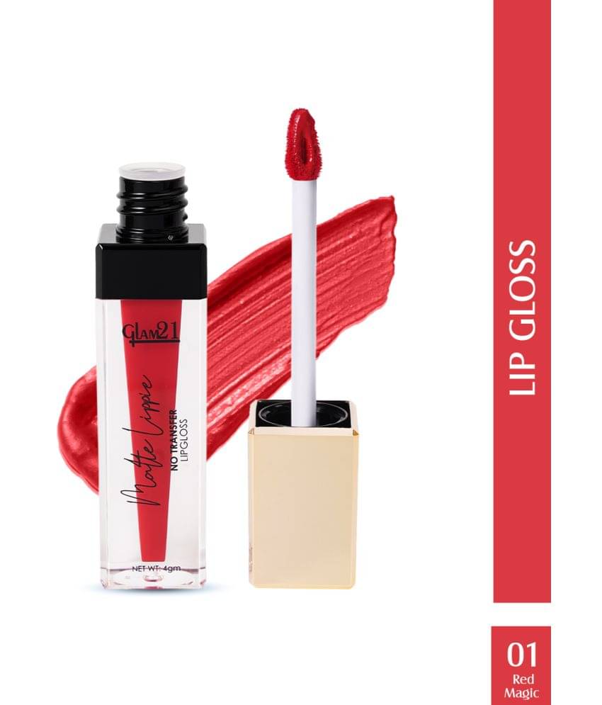     			Glam21 Matte Lippie No Transfer Lip Gloss Lightweight & Easy to Apply Matte Finish Red Magic01