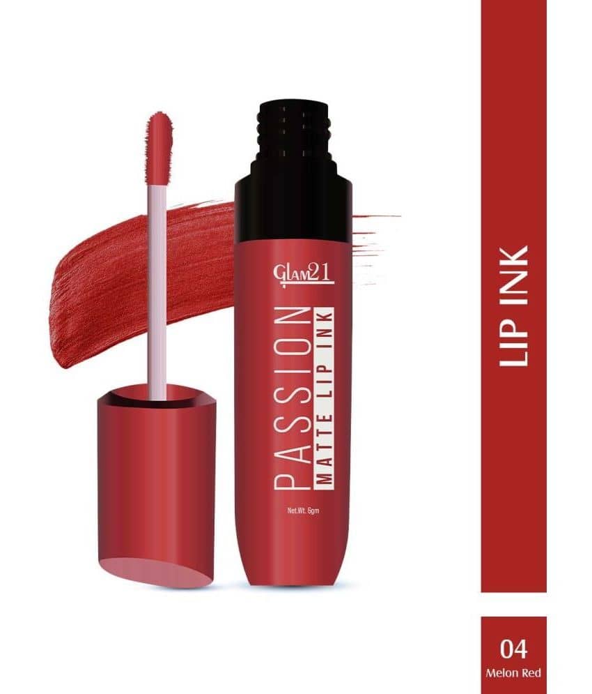 Glam21 Passion Matte Lip Ink Upto 12Hour Color Stay Lightweight & Comfortable 6gm Brick Pink-08