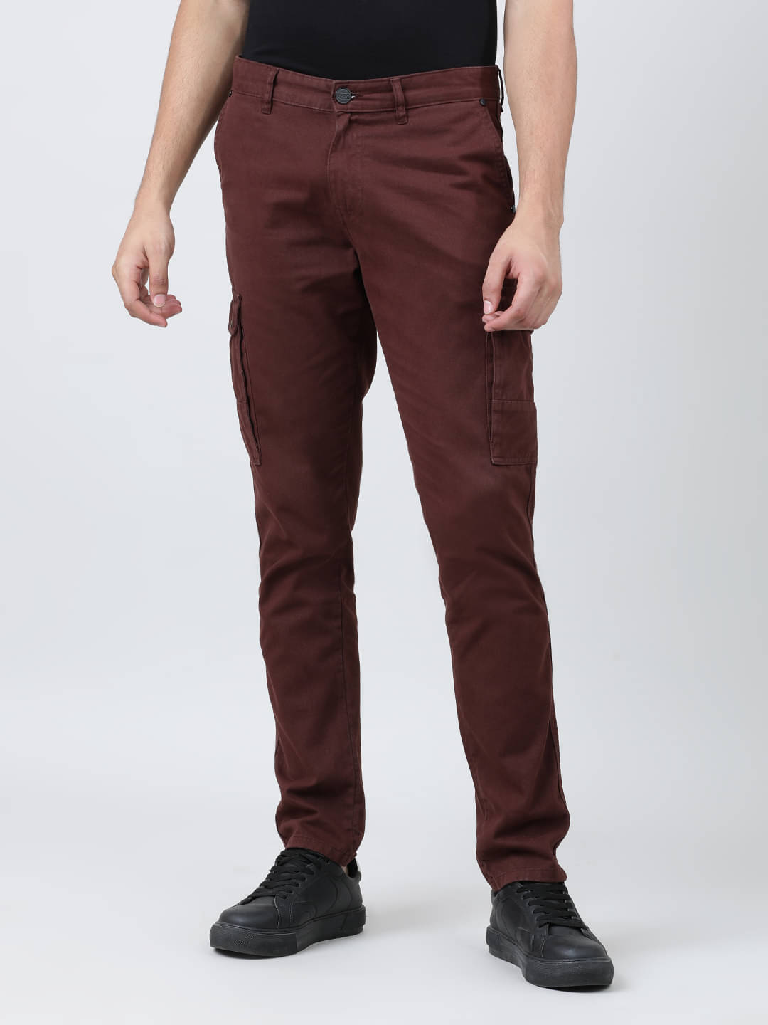     			IVOC Men Cotton Slim Fit Cargos Trouser