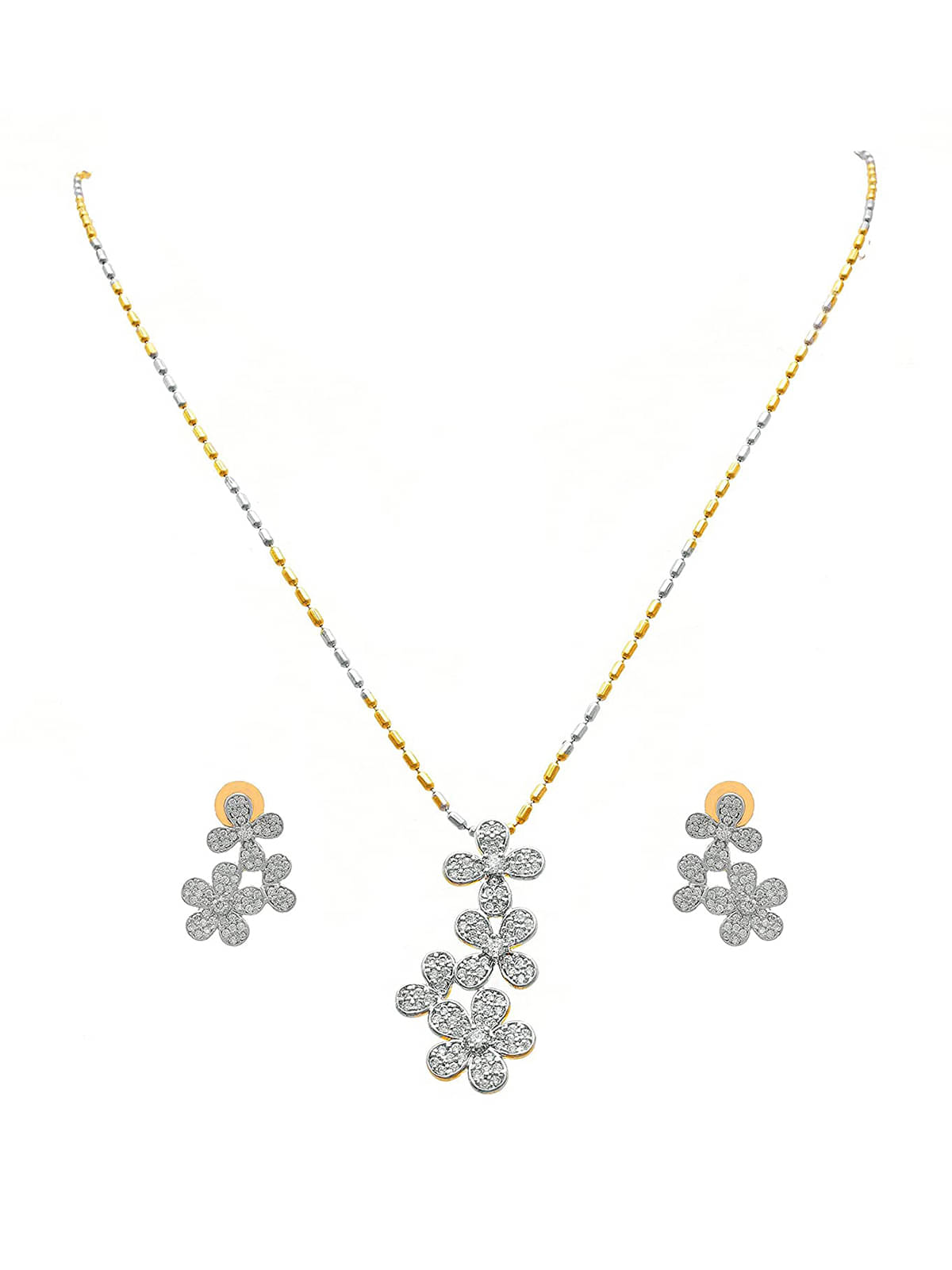 JFL - Jewellery For Less Gold Pendant set ( Pack of 1 )     			JFL - Jewellery For Less Gold Pendant set ( Pack of 1 )