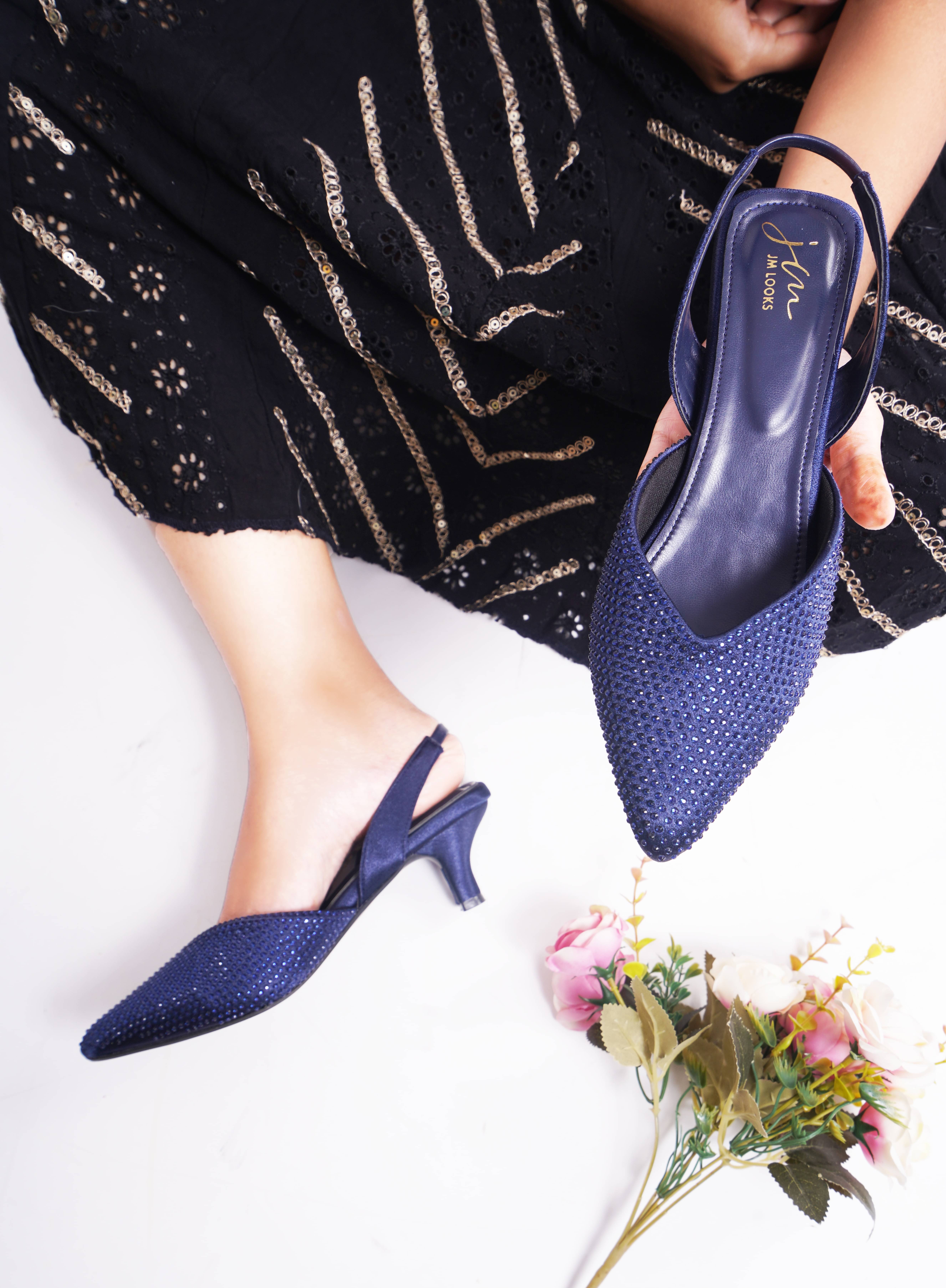     			JM Looks Blue Women's Sandal Heels