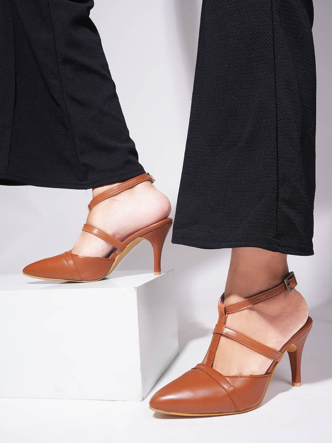     			JM Looks Tan Women's Sandal Heels