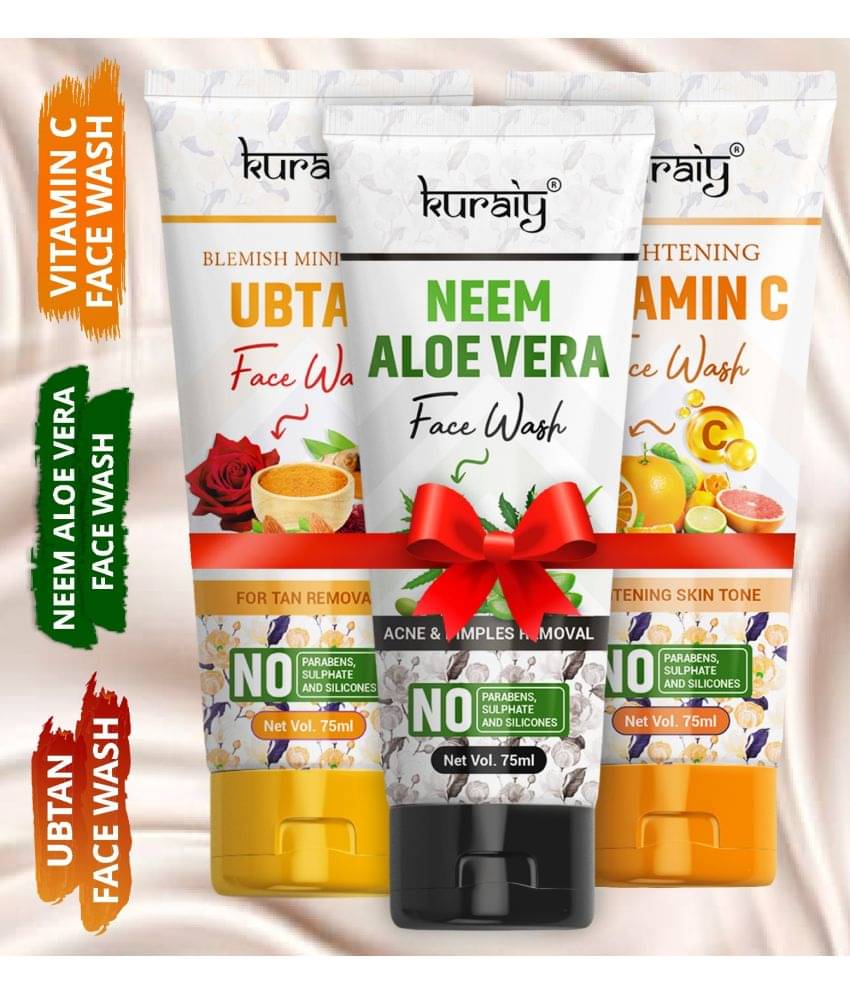 KURAIY Face Wash Cream With Natural Deep Moisturizing Face wash Tube pack of 3 KURAIY Face Wash Cream With Natural Deep Moisturizing Face wash Tube pack of 3