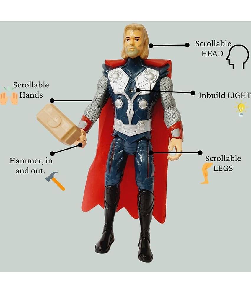 Kidsaholic Avengers 8" Inches Action Figure Toys Super Action Hero Series (Random Character) (Free subscription of kids Educational worksheets)