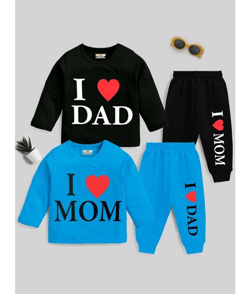     			Kuchipoo Pack of 2 Boys Cotton Blend T-Shirt & Trackpants Set ( Multicolor7 )