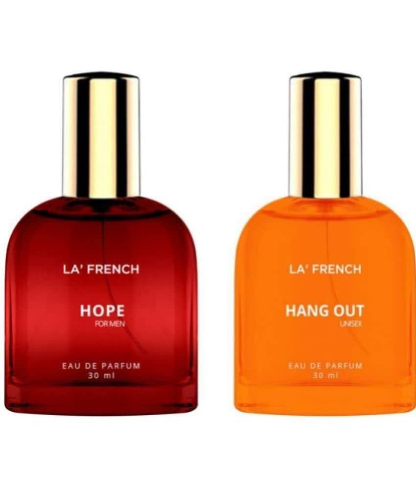 LA FRENCH Hope & Hang Out Eau De Parfum (EDP) For Unisex 60ml ( Pack of 2 )