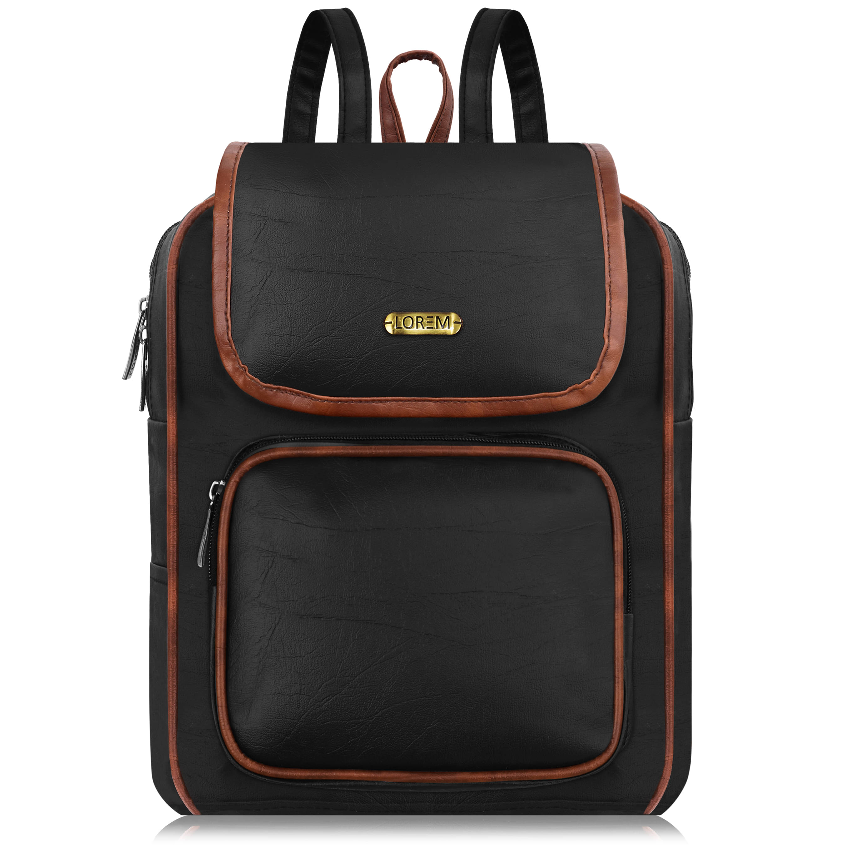     			Lorem 5 Ltrs Black Faux Leather College Bag