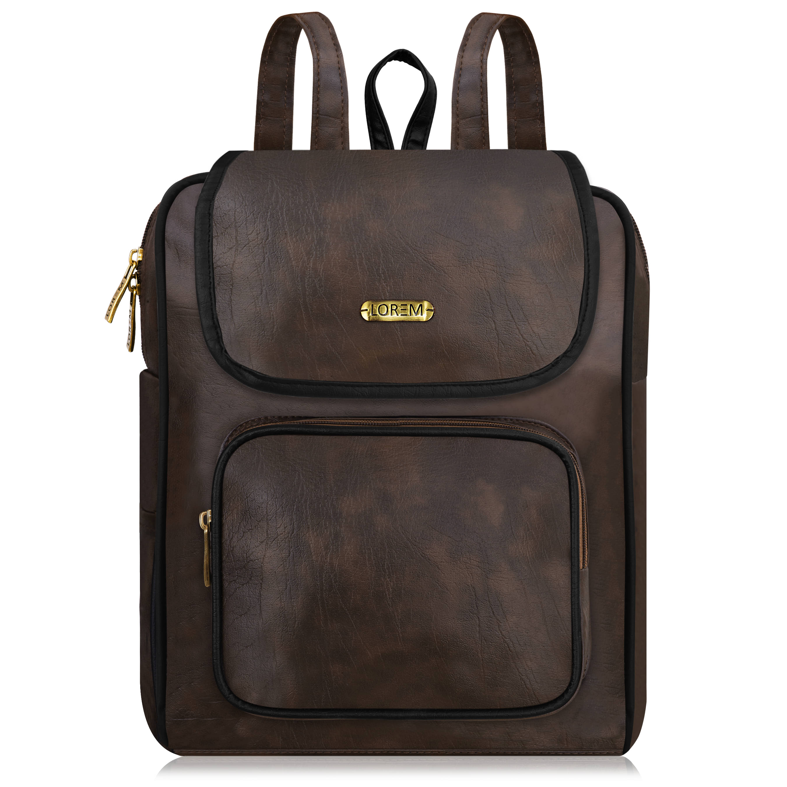     			Lorem 5 Ltrs Brown Faux Leather College Bag
