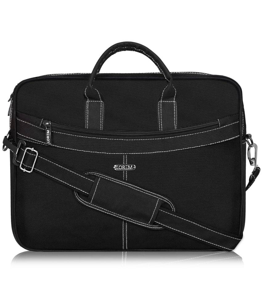     			Lorem Black Faux Leather Folio