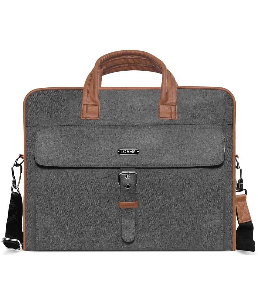     			Lorem Grey Faux Leather Folio