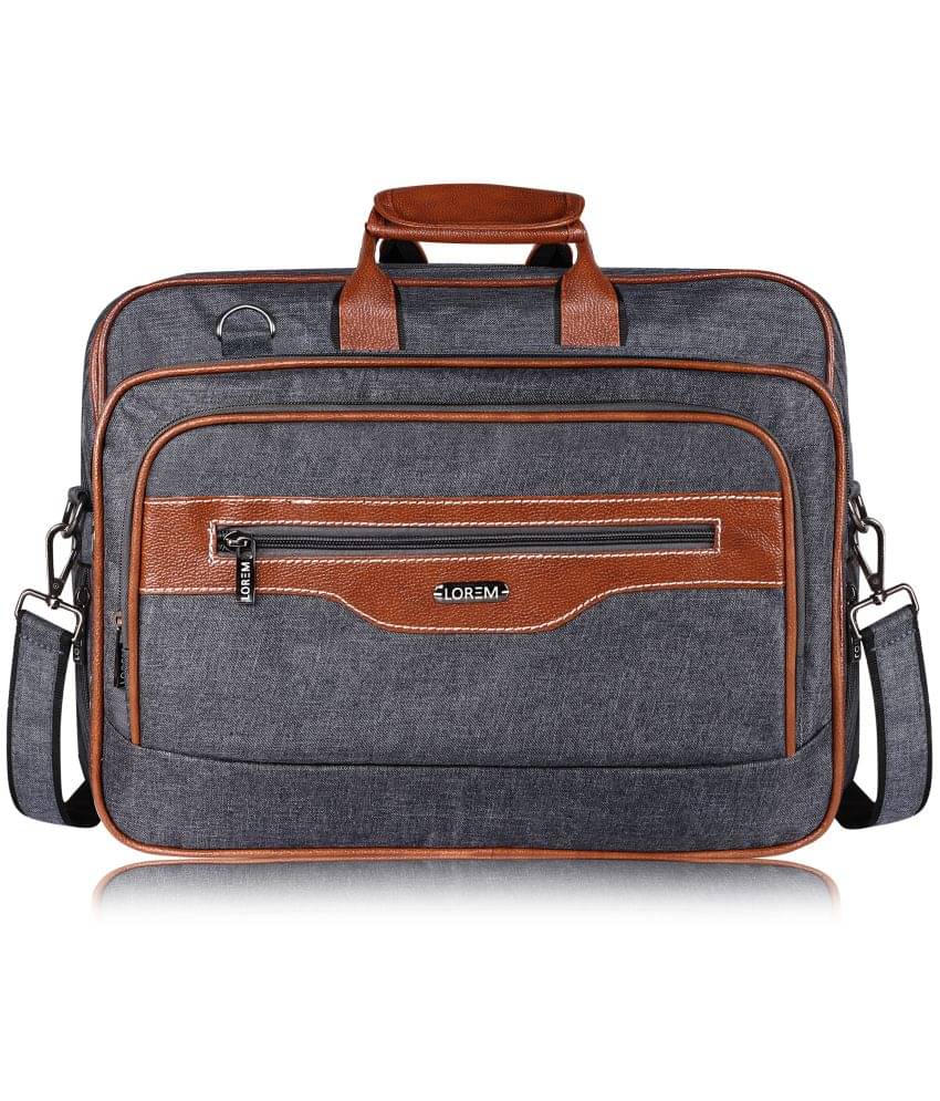     			Lorem Grey Faux Leather Office Bag