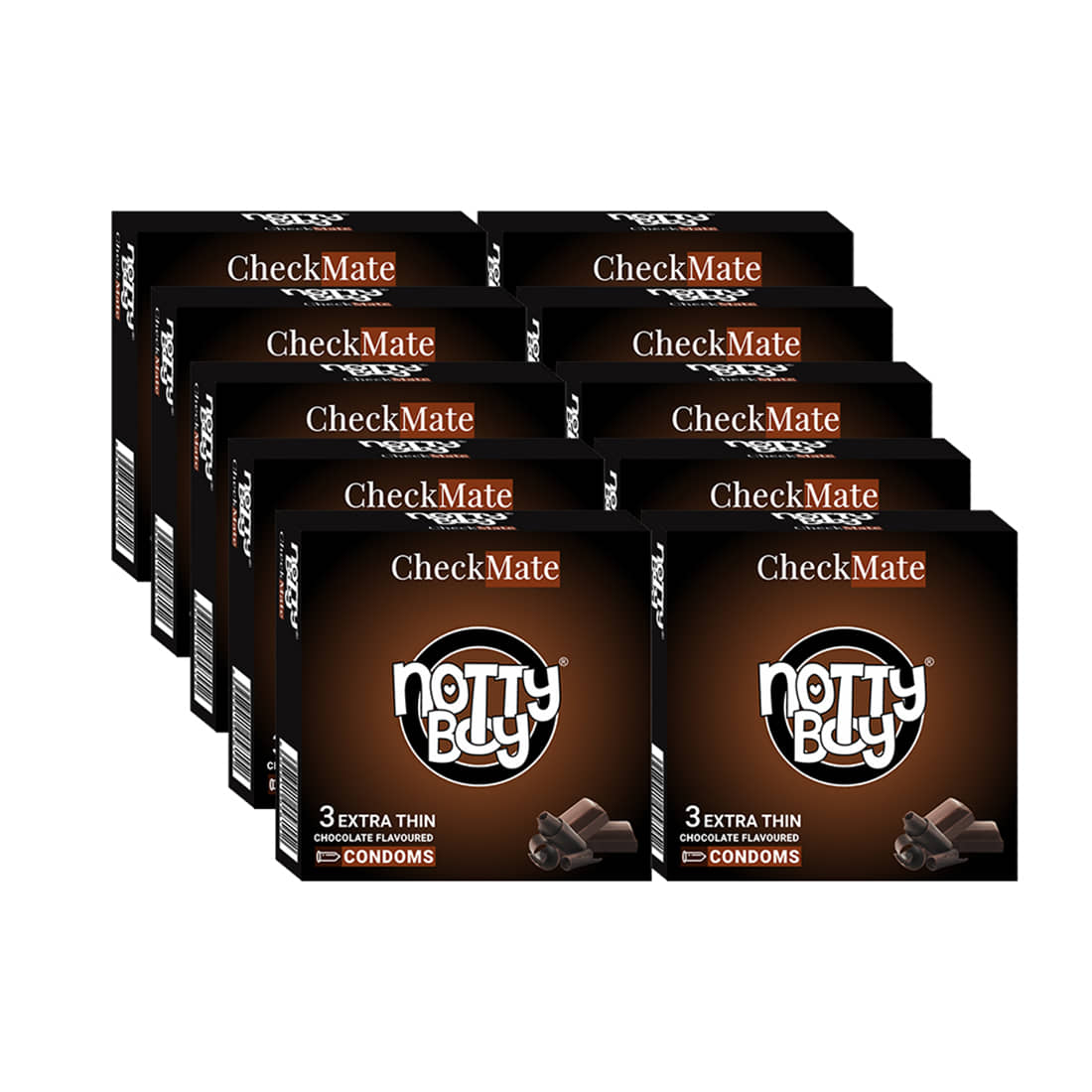 NottyBoy Delicious Chocolate Flavoured Condoms Combo Pack - 30 Pieces