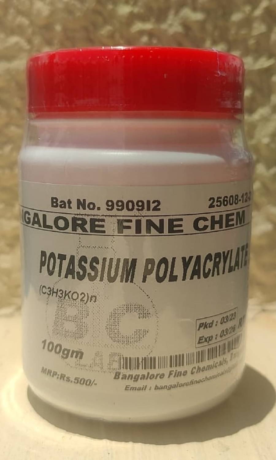     			POTASSIUM POLYACRYLATE - 100gm
