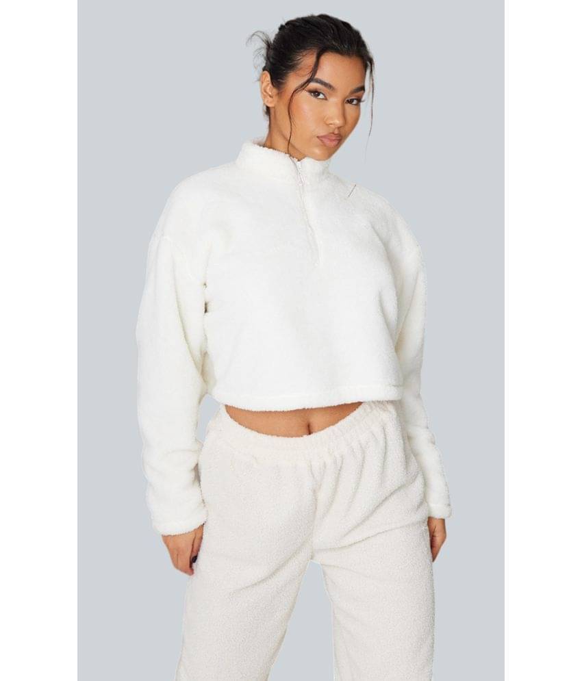 PP Kurtis Faux Fur Women's Zippered Sweatshirt ( White ) PP Kurtis Faux Fur Women's Zippered Sweatshirt ( White )